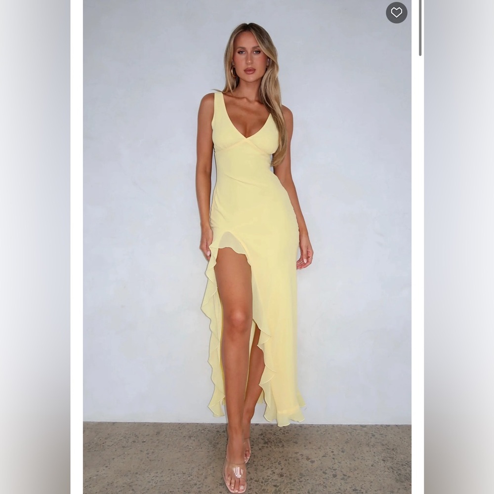 White Fox Maxi Yellow dress